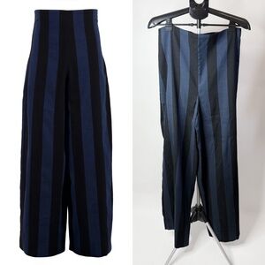 Marrakshi Life Collection 14 Blue and Black Wide Leg High Rise Pants